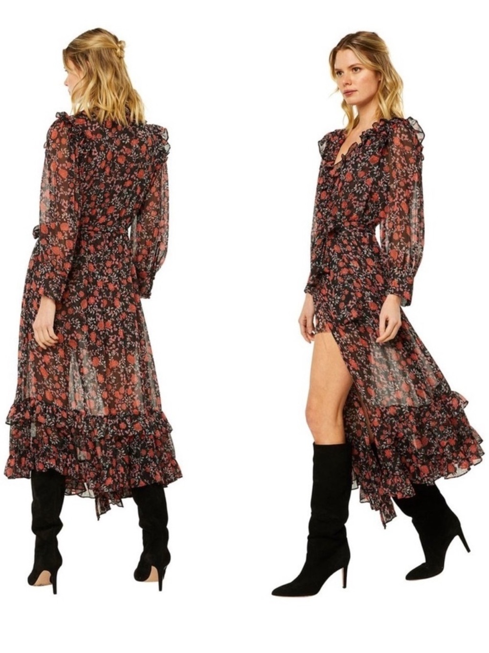 Misa Los Angeles Gabriela Floral Long Sleeve Maxi Dress